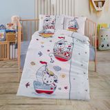Clasy %100 Pamuk Ranforce Bebek Nevresim Takımı Teddy's V1 Mavi