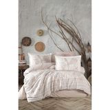 Clasy %100 Pamuk Ranforce Tek Kişilik Nevresim Takımı Betina V1 Taş - 160 x 220 cm