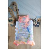 Clasy %100 Pamuk Ranforce Yatak Örtüsü Tek Kişilik Aria - Pudra - 180 x 240 cm