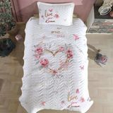 Clasy %100 Pamuk Tek Kişilik Yatak Örtüsü Dream V1 Bej