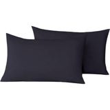 Clasy 2 Adet %100 Pamuk Ranforce Yastık Kılıfı 50 x 70 - Siyah