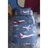 Clasy Arrival Ranforce V1 Tek Kişilik Mavi Yatak Örtüsü Set