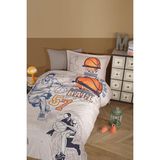 Clasy Basketball Bej Tek Kişilik %100 Pamuk Nevresim Takımı - 160 x 220 cm