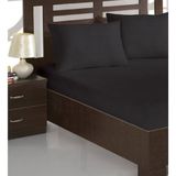 Clasy Çarşaf Set düz çarşaf 240x260 ölçüde yastık kılıfı 2 adet 50x70 ölçüde - Siyah