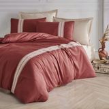 Clasy Çift Kişilik Nevresim Takımı Ranforce Olerin Kremit - 200 x 220 cm - Kiremit