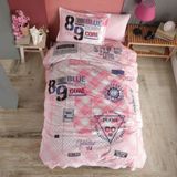 Clasy Denim V1 Pembe Genç Ranforce Tek Kişilik Nevresim Takımı