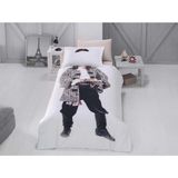 Clasy Dijital 3 Boyutlu Tek Kişilik Nevresim Takımı Korsan V1 Genç Desen - Beyaz - 160 x 120 cm