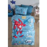 Clasy Game Over V1 Mavi Ranforce Tek Kişilik 160x220 cm Nevresim Takımı