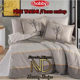 Clasy Hobby Poplin Pike Takımı Çift Kişilik Tanya Kahve - Renkli