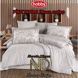 Clasy Hobby Poplin Pike Takımı Tek Kişilik Velura Taş - Renkli