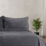 Clasy Merinos Modern Line Siyah Çift Kişilik Yatak Örtüsü Takımı - 220 x 240 cm