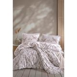 Clasy Mevlin Bej %100 Pamuk Ranforce Tek Kişilik/genç Nevresim Takımı - Kahve - Beyaz - 160 x 220 cm
