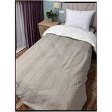 Clasy Pamuk Ranforce Tek Kişilik Çift Taraflı Yorgan Arakis V3 Kahve Düz Desen - 155 x 215 cm - Kahverengi