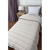 Clasy Pamuk Ranforce Tek Kişilik Çift Taraflı Yorgan Avola V5 Krem Düz Desen - 155 x 215 cm