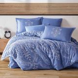 Clasy Pamuk Saten Çift Kişilik Nevresim Takımı Rovi v1 Mavi - 200 x 220 cm