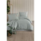 Clasy Panna Mint Çift Kişilik %100 Pamuk Çizgili Nevresim Takımı - 200 x 220 cm
