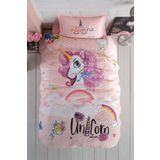 Clasy Pink Dreams V1 Pudra Ranforce Dört Mevsim Set Tek Kişilik Yatak Seti