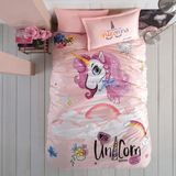 Clasy Pink Dreams V1 Pudra Ranforce Tek Kişilik Nevresim Takımı