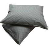 Clasy Ranforce %100 Pamuk 2 Adet Yastık Kılıfı Çizgili Desenli Yeşil - 50 x 70