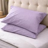 Clasy Ranforce %100 Pamuk 2 Adet Yastık Kılıfı Düz Desen Mor - 50 x 70