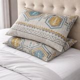 Clasy Ranforce %100 Pamuk 2 Adet Yastık Kılıfı Karışık Desenli Bej - 50 x 70