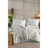 Clasy Ranforce %100 Pamuk Nevresim Takımı Çift Kişilik Bloomera Mint - 200 x 220 cm