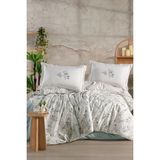 Clasy Ranforce %100 Pamuk Nevresim Takımı Tek Kişilik Bloomera V1 Mint - 160 x 120 cm