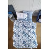 Clasy Ranforce %100 Pamuk Tek Kişilik Uyku Seti Mavi V1 Mavi