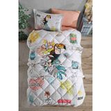 Clasy Ranforce %100 Pamuk Tek Kişilik Uyku Seti Paradise V1 Somon