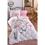 Clasy Ranforce %100 Pamuk Tek Kişilik Uyku Seti Paris Love - Pembe