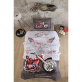 Clasy Ranforce 100% Pamuk Tek Kişilik Yatak Örtüsü Street King V1 Grİ