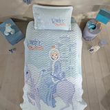 Clasy Ranforce %100 Pamuk Tek Kişilik Yatak Örtüsü Winter Princess V1 Turkuaz