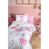 Clasy Ranforce Ballerina Pembe %100 Pamuk Tek Kişilik Nevresim Takımı - 160 x 220 cm