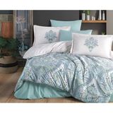 Clasy Ranforce Çift Kişilik Nevresim Takımı Ruma V1 Mint - 200 x 220 cm
