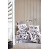 Clasy Ranforce Nevresim Takımı Çift Kişilik Hafsa V1 Antrasit - 200 x 220 cm