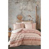 Clasy Ranforce Nevresim Takımı Çift Kişilik Latrina V1 Somon - Çok Renkli - 100 x 100 cm