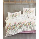 Clasy Ranforce Nevresim Takımı Çift Kişilik Roselin V1 Pembe - Çok Renkli - 100 x 100 cm