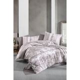 Clasy Ranforce Nevresim Takımı Çift Kişilik Simle V1 Gri - 200 x 220 cm