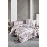 Clasy Ranforce Nevresim Takimi Cift Kisilik Simle V1 Gri