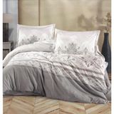 Clasy Ranforce Nevresim Takımı Çift Kişilik Vinta V1 Gri - Çok Renkli - 100 x 100 cm
