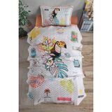 Clasy Ranforce Pamuk Tek Kişilik Yatak Örtüsü Seti Paradise V1 Somon - 180 x 240 cm