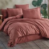 Clasy Ranforce Tek Kişilik Nevresim Takımı Unita Kiremit - 160 x 220 cm