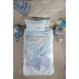 Clasy Ranforce Tek Kişilik Nevresim Takımı Winter Princess V1 Turkuaz