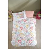 Clasy Ranforce Tek Kişilik Uyku Seti %100 Pamuk 155 x 215 cm Desenli Pudra Renk