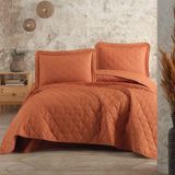 Clasy Ranforce Yatak Örtüsü Çift Kişilik Tafana V2 Oranj - 260 x 240 cm - Turuncu