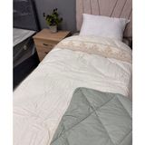 Clasy Saten %100 Pamuk Ranforce Tek Kişilik Yorgan Osela V2 Krem - 155 x 215 cm