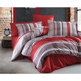 Clasy Saten Çift Kişilik Nevresim Takımı Palamor V1 Bordo - 200 x 220 cm