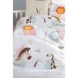 Clasy Sweet Zoo Bej %100 Pamuk Bebek Nevresim Takımı - 100 x 150 cm