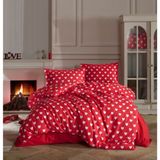 Clasy Tek Kişilik Ranforce Nevresim Takımı Amor V1 Kırmızı - 160 x 200 cm