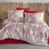 Clasy Tek Kişilik Ranforce Nevresim Takımı Navas V1 Kırmızı - 160 x 200 cm